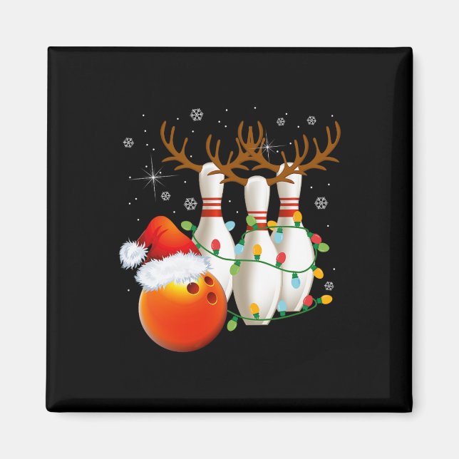 Imã Boliche dá Boliche de Natal Santa Hat Christma (Frente)