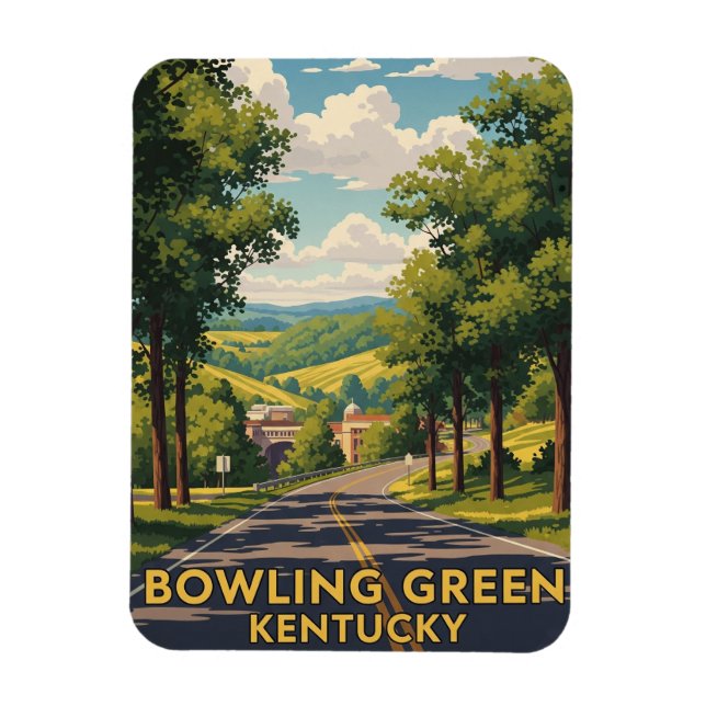 Ímã Boliche da Viagem Verde do Kentucky (Vertical)