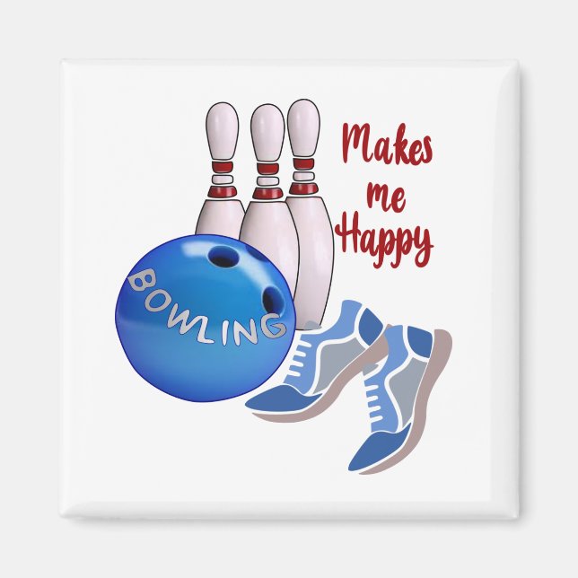 Imã Boliche me faz feliz Button (Frente)