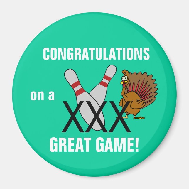 Imã Boliche Parabéns Magnet (Frente)