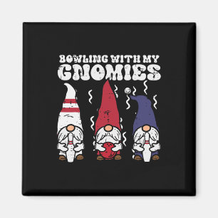 Imã Boliches Com Gnomies Bowler Gnomos Correspondendo