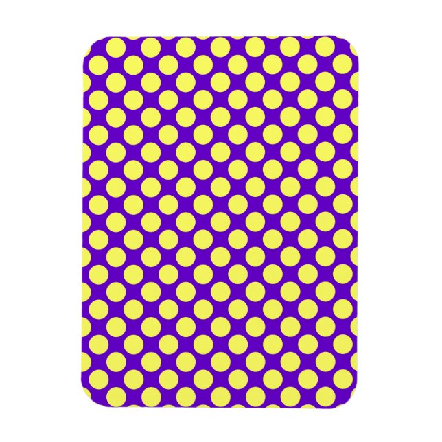 Ímã Bolinhas amarelas com STaylor de fundo roxo (Vertical)