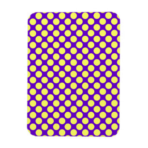 Ímã Bolinhas amarelas com stouro roxo