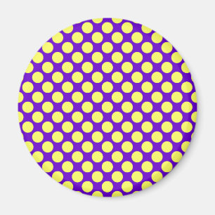 Imã Bolinhas amarelas com stouro roxo