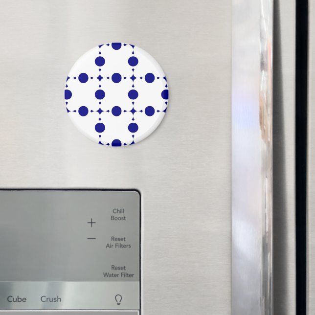 Imã Bolinhas Azuis marinho, Padrão de Bolinhas, Pontos (In Situ (Fridge))