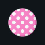 Imã Bolinhas brancas a rosa<br><div class="desc">Bolinhas brancas a rosa</div>