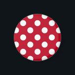 Imã Bolinhas brancas em vermelho<br><div class="desc">Bolinhas brancas em vermelho</div>