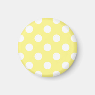 Imã Bolinhas brancas no limão - amarelo