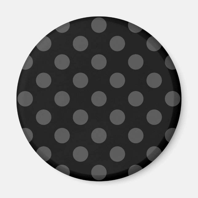 Imã bolinhas de cinza em preto (Frente)