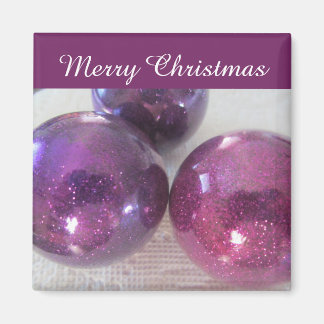 Imã Bolinhas de Natal Brilhantes