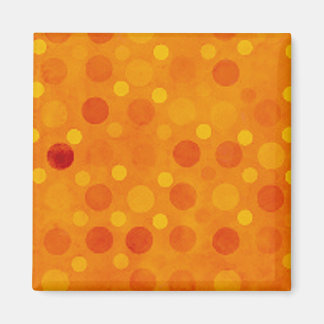 Imã Bolinhas Laranja e Amarelo Modernos