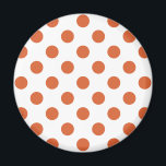 Imã Bolinhas laranja queimadas<br><div class="desc">Bolinhas laranja queimadas sobre fundo branco.</div>