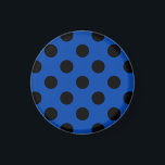 Imã Bolinhas pretas de azul real<br><div class="desc">Bolinhas pretas de azul real</div>