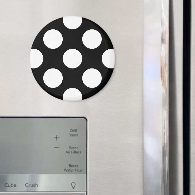 Imã Bolinhas Pretas e Brancas, Padrão de Bolinhas (In Situ (Fridge))