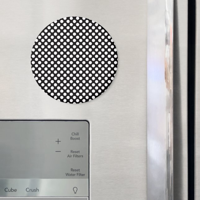 Imã Bolinhas Pretas e Brancas, Padrão de Bolinhas (In Situ (Fridge))