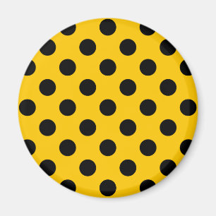 Imã Bolinhas pretas em amarelo