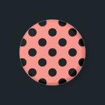 Imã Bolinhas pretas em pêssego<br><div class="desc">Bolinhas pretas em pêssego</div>