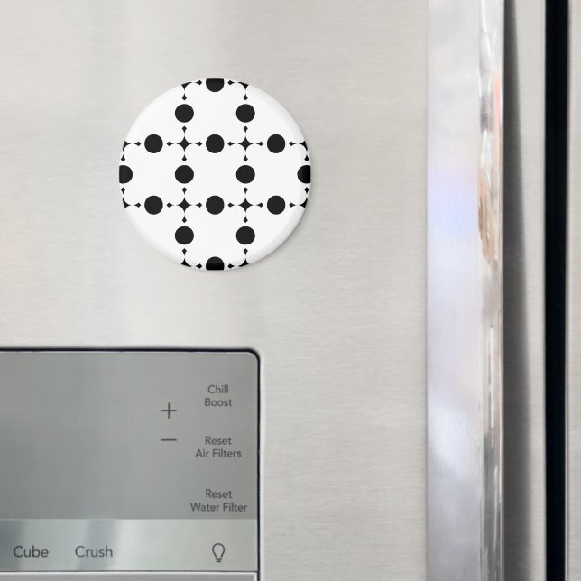 Imã Bolinhas Pretas, Padrão de Bolinhas, Pontos, Ponto (In Situ (Fridge))