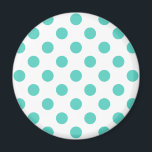 Imã Bolinhas turquesas<br><div class="desc">Bolinhas de turquesa sobre fundo branco</div>