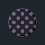 Imã Bolinhas ultravioletas em preto<br><div class="desc">A cor do ano de Pantone para 2018 é ultravioleta.</div>