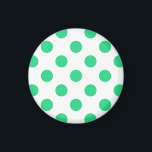 Imã Bolinhas verdes e brancas<br><div class="desc">Bolinhas verdes e brancas</div>