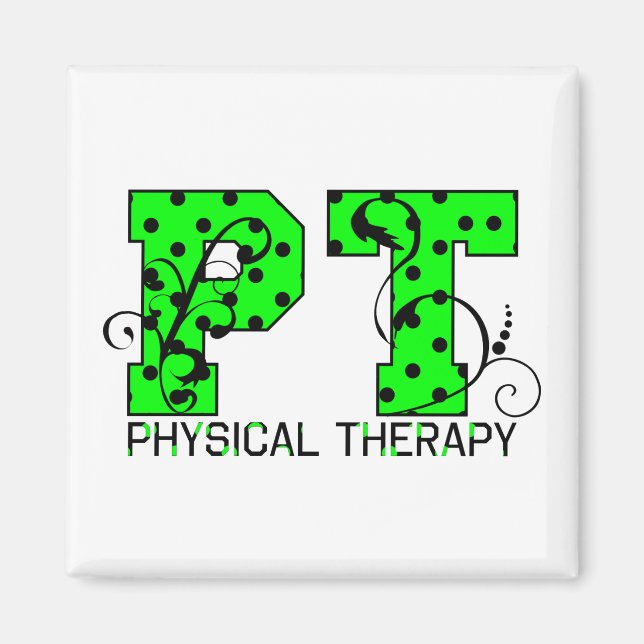 Imã bolinhas verdes e pretas (Frente)