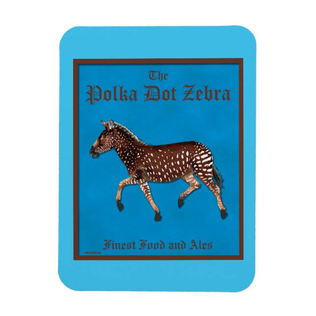 Ímã Bolinhas Zebra - Pub Inglês (Vertical)