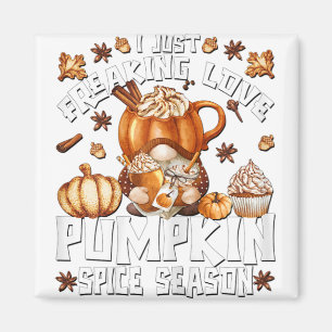 Imã Bolinho de Pumpkin Laranja Café Engraçado Outono G