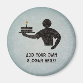 Imã Bolo cozido - adicionar texto próprio ao efeito de