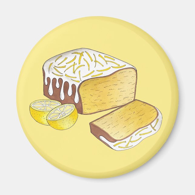 Imã Bolo de Bolo de Limão, Comida de Baking Britânica (Frente)