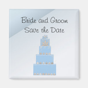 Imã Bolo de Casamento Baby Blue
