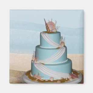 Imã Bolo de casamento elegante de Shell do mar