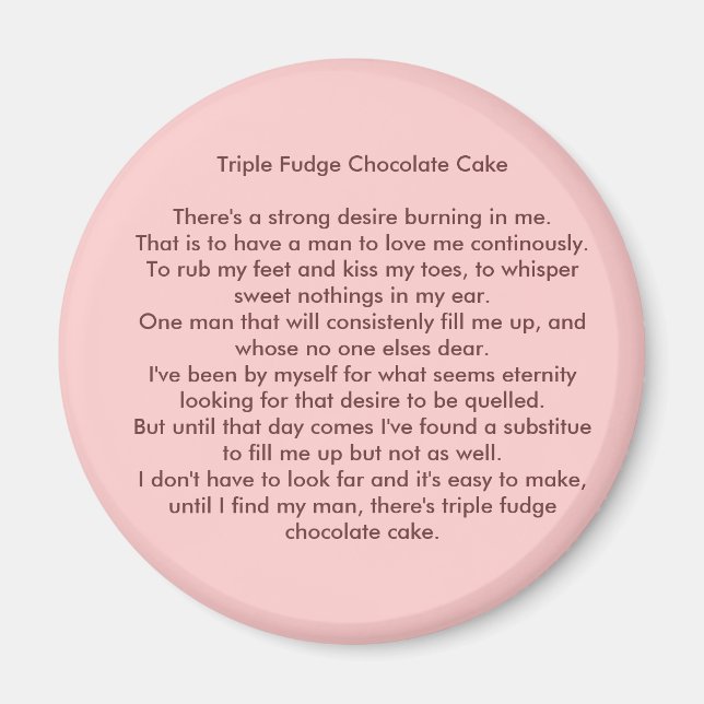 Imã Bolo de Chocolate Triplo (Frente)