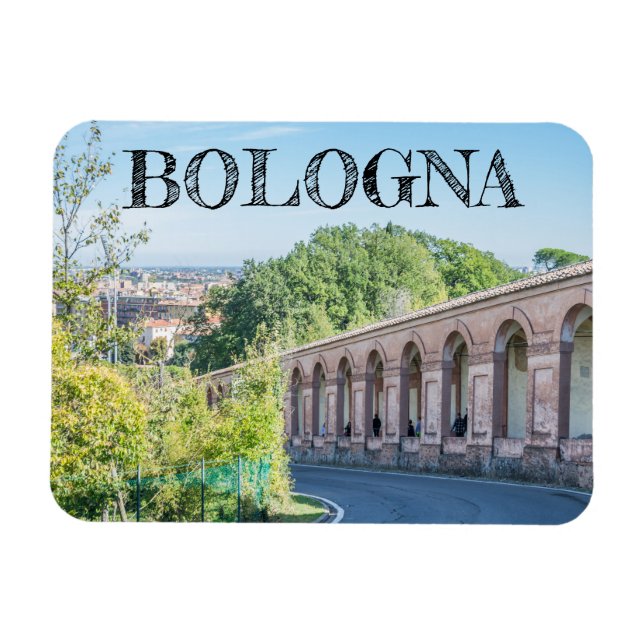 Ímã Bolonha Portico di San Luca imã de geladeira (Horizontal)