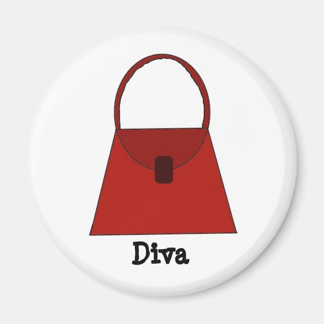 Imã Bolsa Vermelha - Diva (Frente)