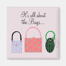 Imã Bolsas Elegantes com Dito Engraçado
