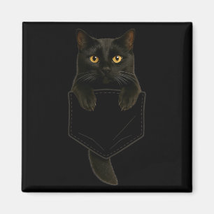 Imã Bolsinho de Presentes Divertidos de Gato Preto Fof
