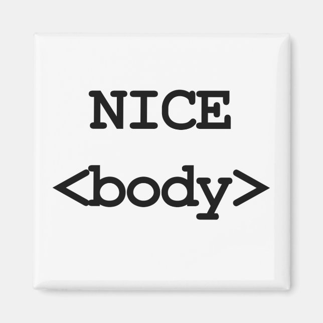 Imã bom código html de corpo (Frente)