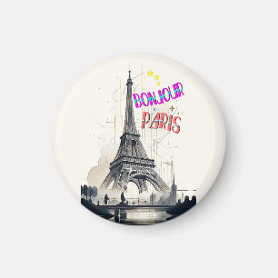 Imã Bom Dia Colorido Paris