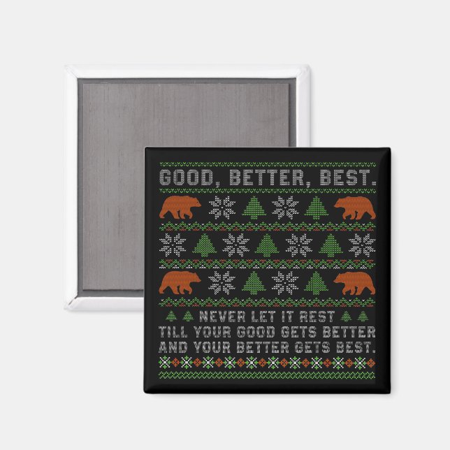 Imã Bom Melhor Ótimo Nunca Deixe Descansar Citação de  (Front/Back)