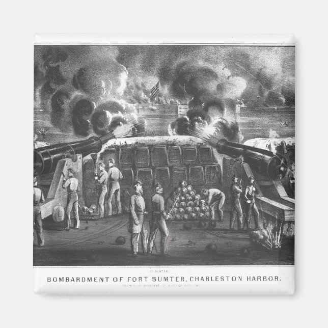 Imã Bombardeio de Fort Sumter, Charleston Harbor (Frente)