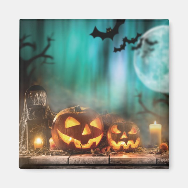 Imã Bombas e morcegos de Halloween (Frente)