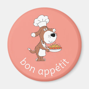 Imã Bon Appétit Chef Cook Cute Funny Dog Cartoon