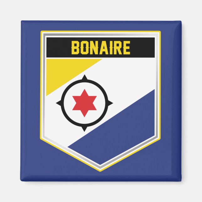 Imã Bonaire Flag Shield (Frente)