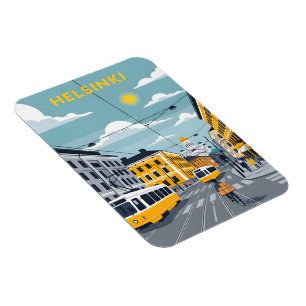 Ímã Bonde de Helsinque – Paisagem Urbana da Finlândia
