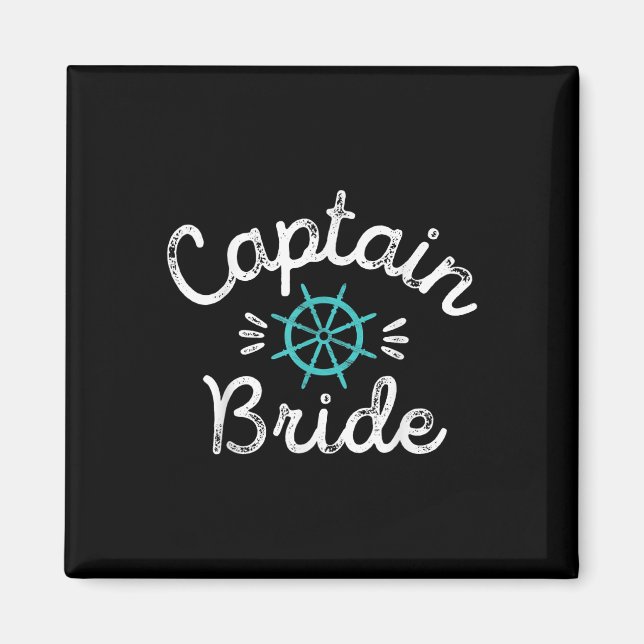 Imã Boné de Roda de Nave de Casamento Náutico Divertid (Frente)