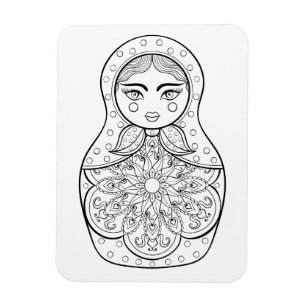 Ímã Boneca elegante do russo