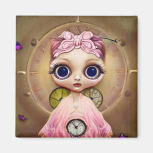 Imã Boneca Steampunk de Rosa