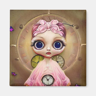 Imã Boneca Steampunk de Rosa