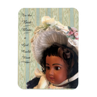 Ímã Boneca Victoriana Negra Mãe Dotada Foto Magnet